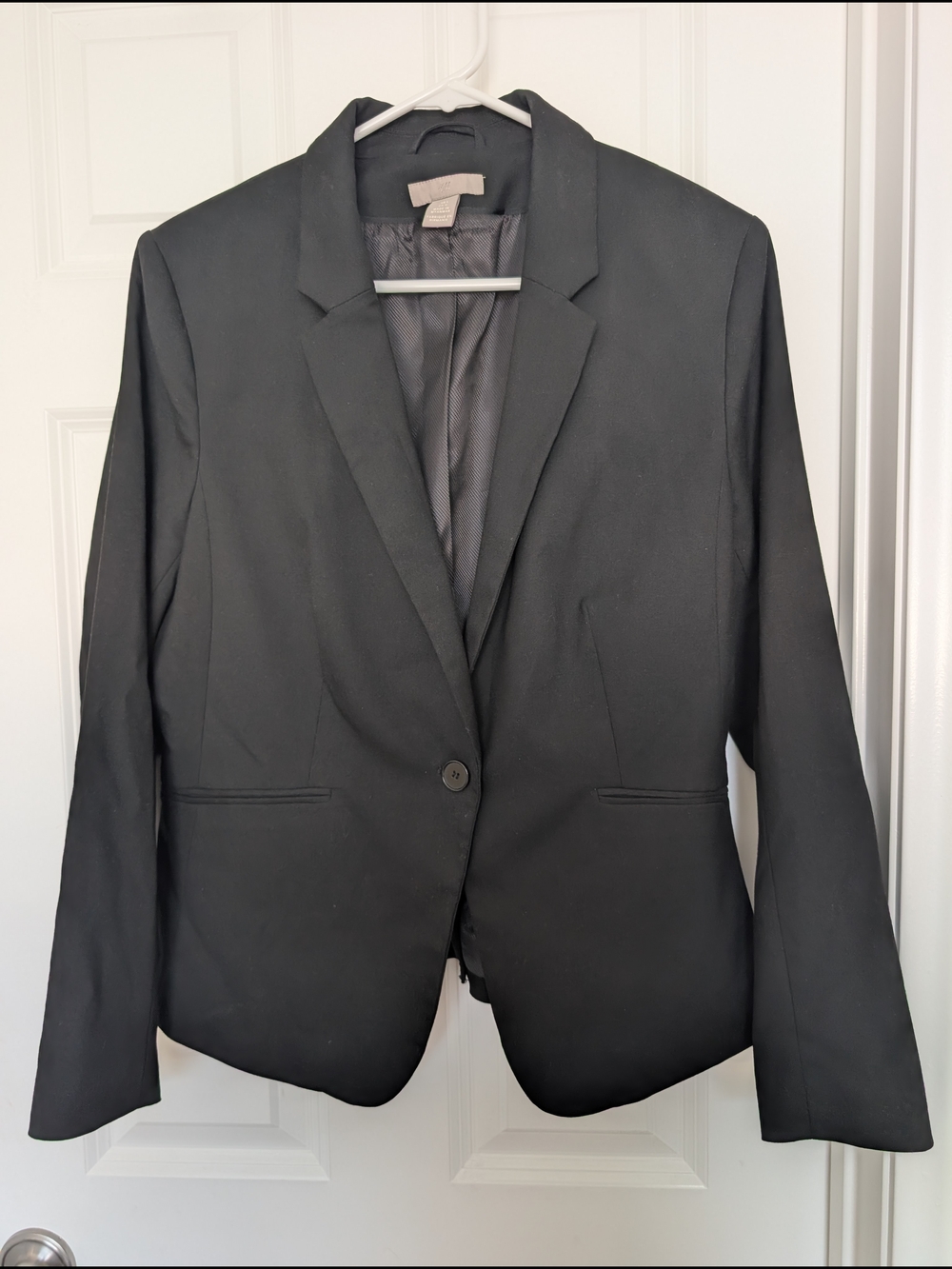 H&M Black Single-Button Women's Blazer Size Large